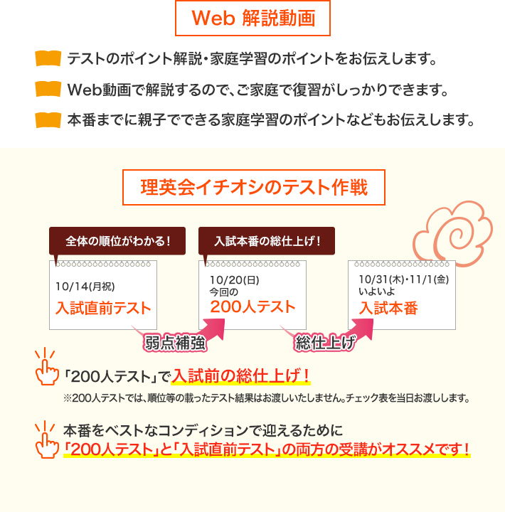 ミニ・セミナー 家庭でできる150日間合格作戦　●Webや書籍には決して書かれていない貴重な情報です⇒家庭で何をどうすれば良いかがわかります。●幼児教室の賢い使い方もご紹介します ●わが子の今の状況に合った対策が相談できます⇒当日体験したテストの診断結果をアドバイスを添えてお返しします