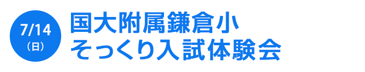 国大附属鎌倉小そっくり入試体験会