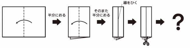 半分に折る