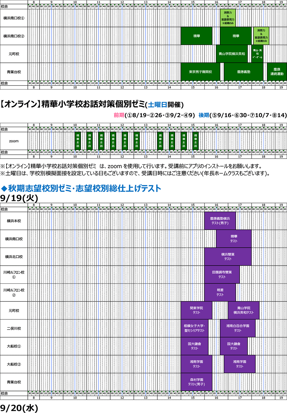 講習･日程