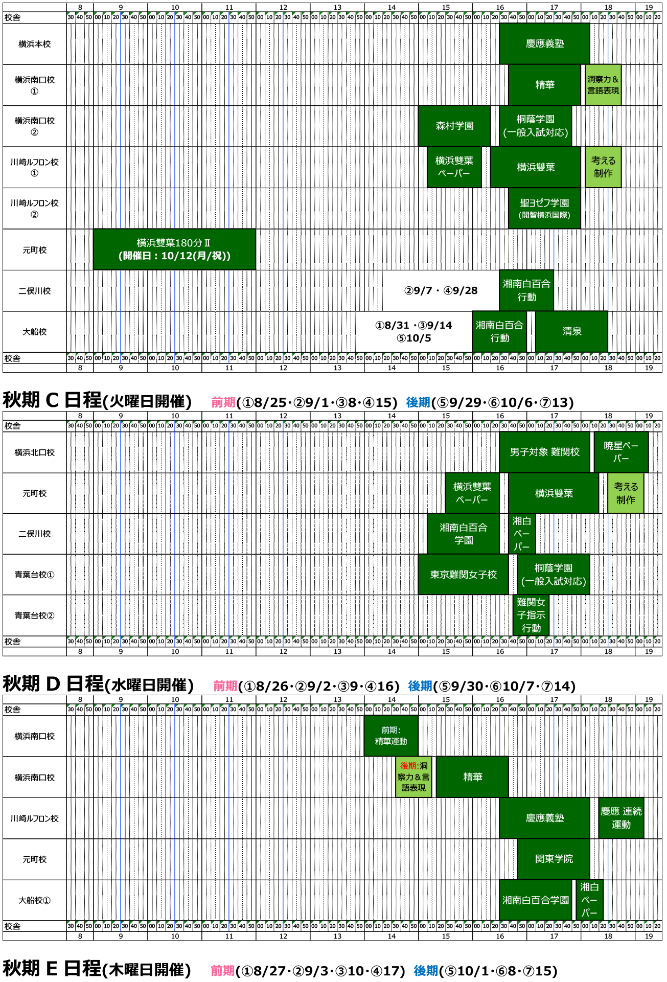 講習･日程