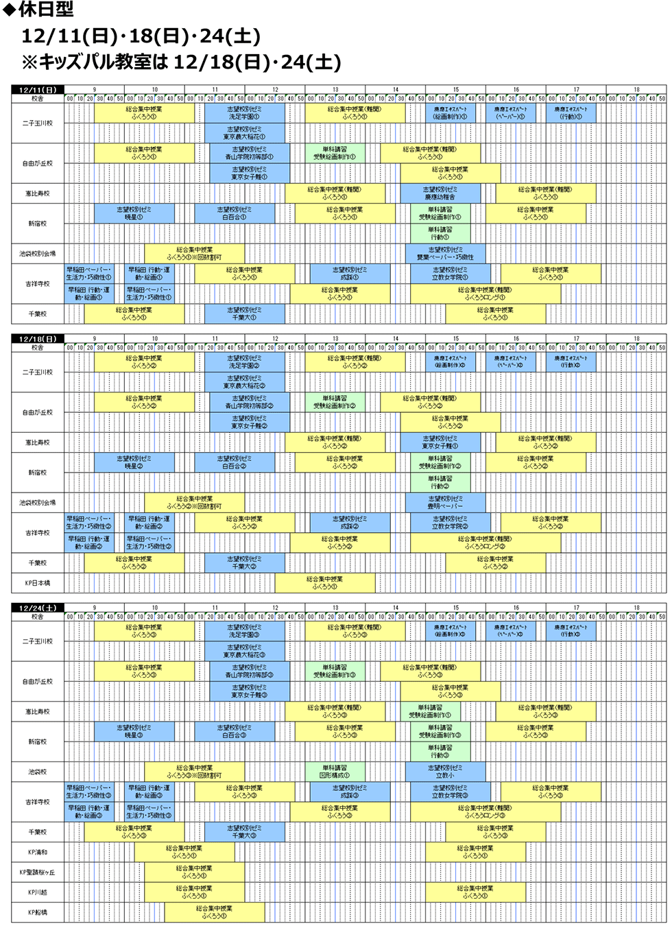 2022年 冬期講習｜小学校受験の理英会