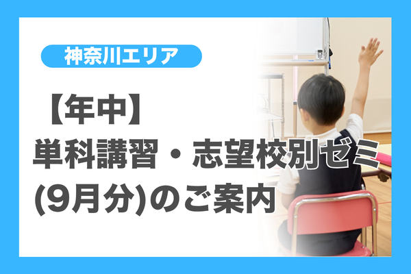 講習・ゼミ（神奈川エリア）年中 - 小学校受験の理英会