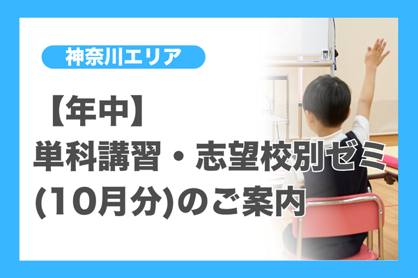 講習・ゼミ（神奈川エリア）年中 - 小学校受験の理英会