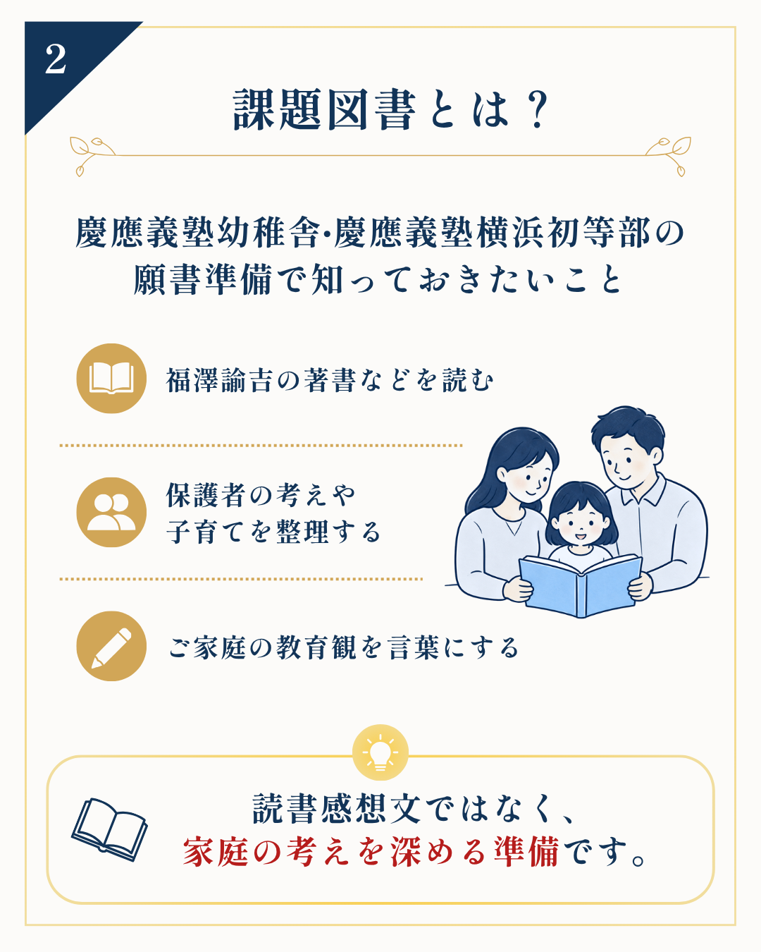 慶應受験の願書準備 課題図書について