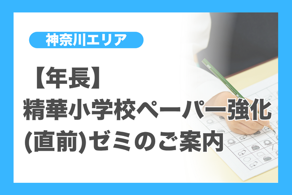 講習・ゼミ（神奈川エリア）年長 - 小学校受験の理英会