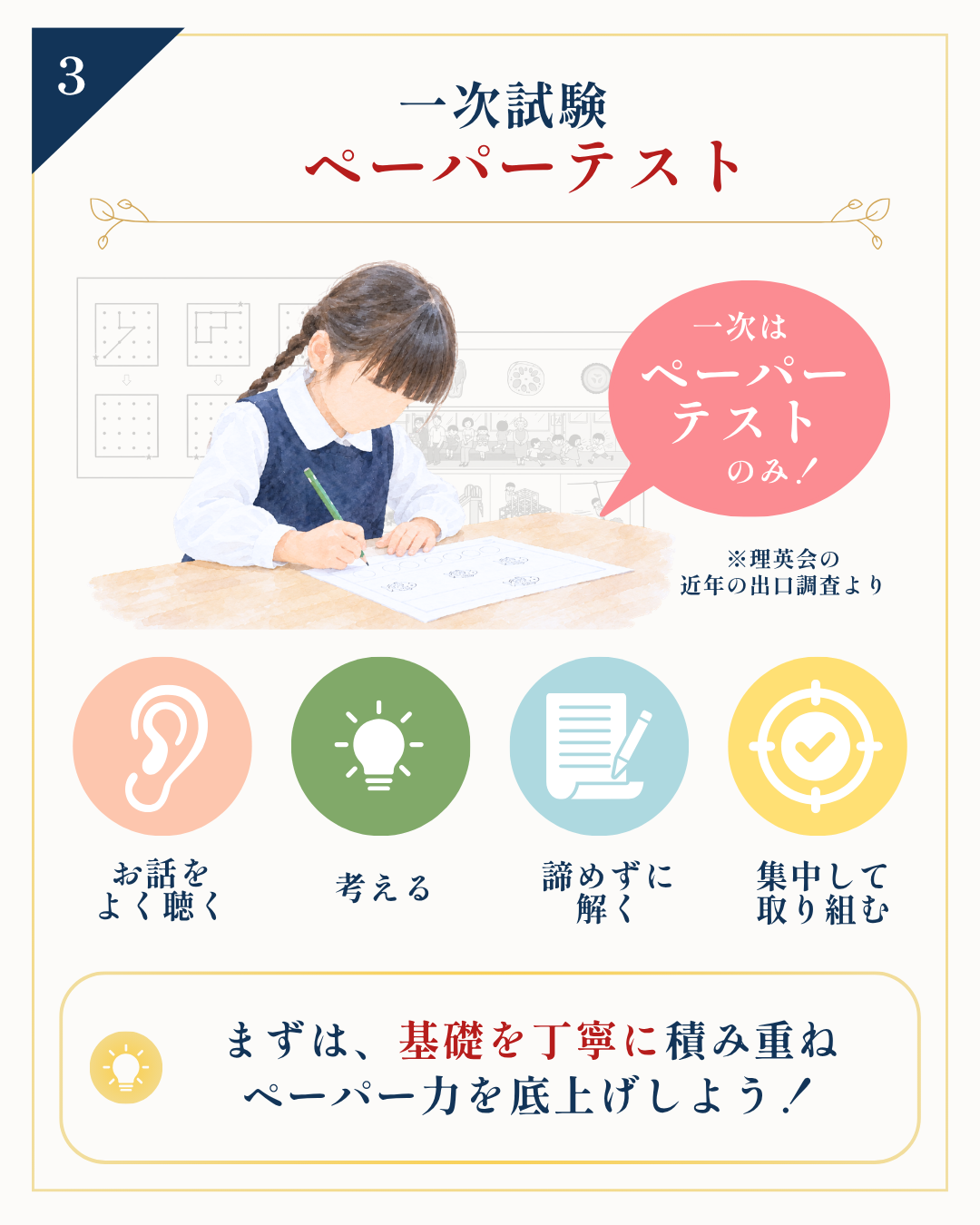 慶應義塾横浜初等部 一次試験 ペーパーテスト